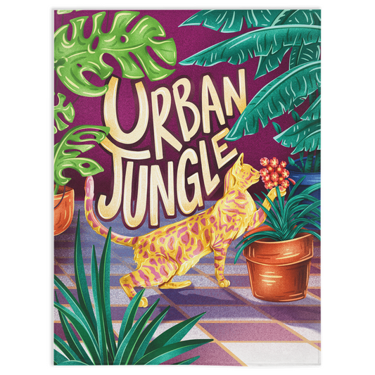 Bengal Cat - Urban Jungle Soft Minky Blanket