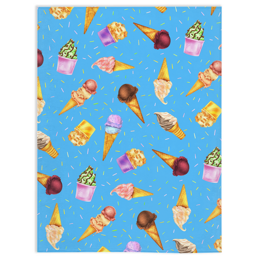 Ice Cream Party Minky Blanket