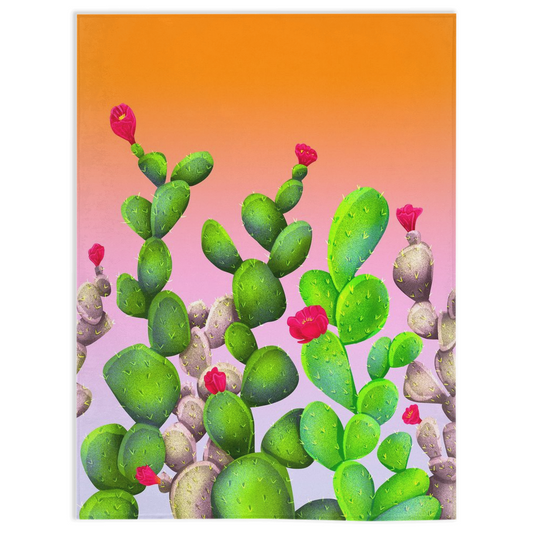 Cactus Sunset Minky Blanket