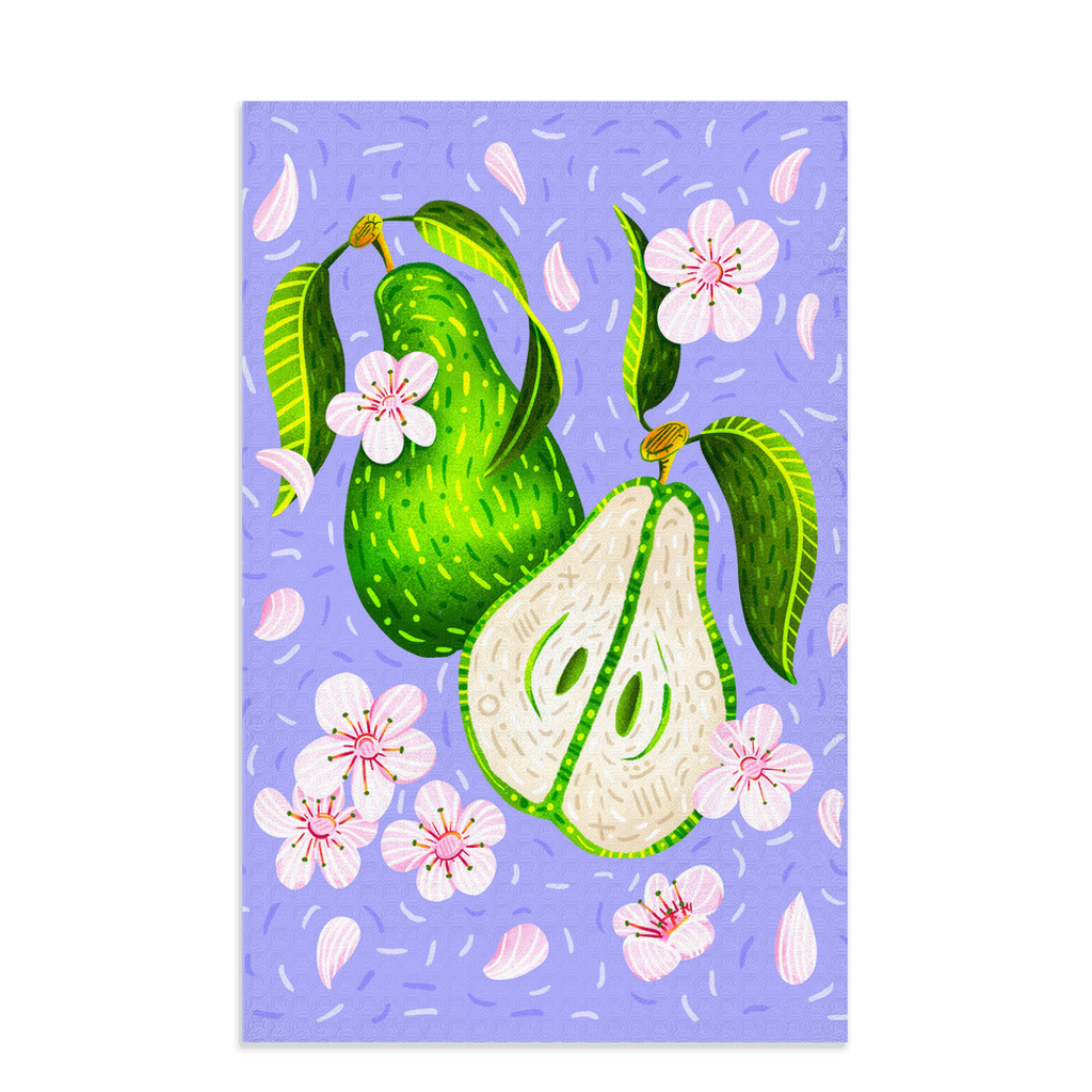 Pear and Blossom Dish Towels